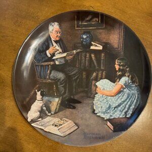 Norman Rockwell Collector Plate "The Storyteller"
